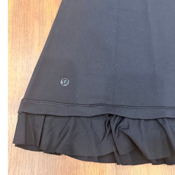 Lululemon Cool Racerback Ruffled Hem Tank in Black size 4 - Picture 5 of 5